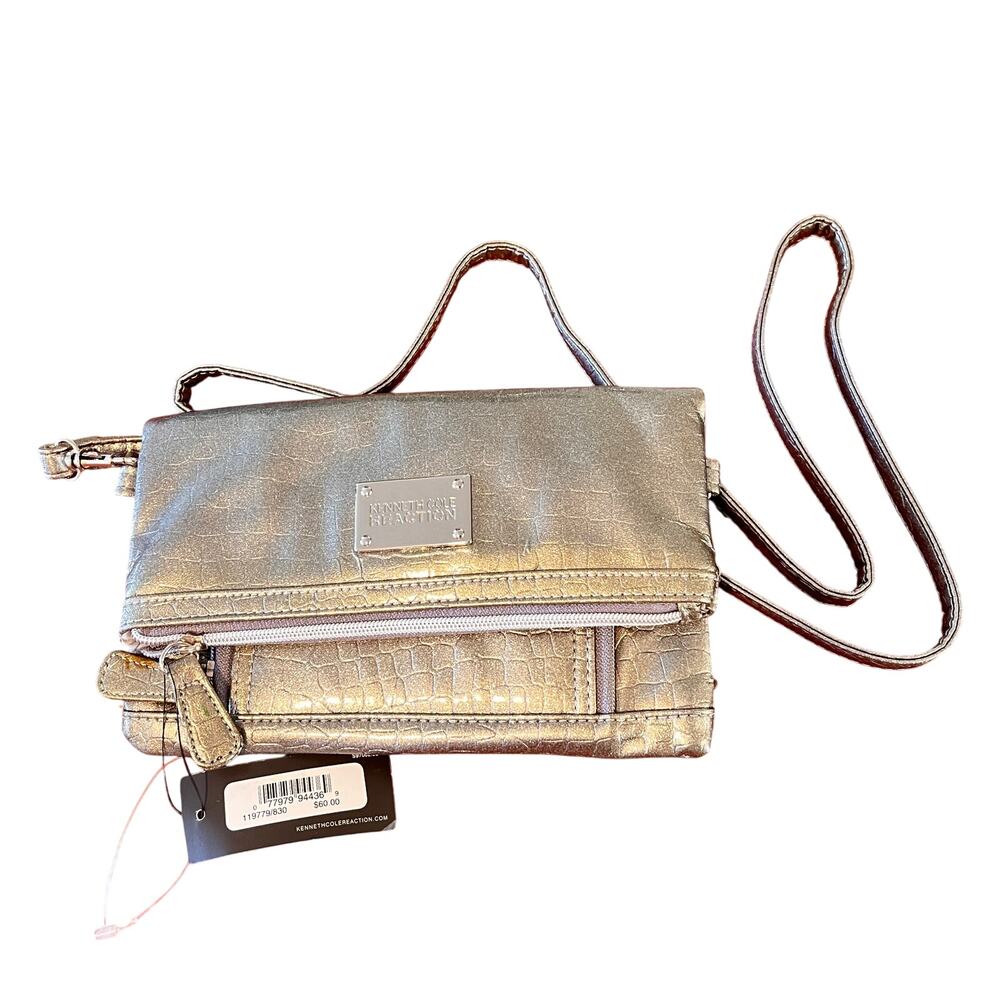 Kenneth Cole Silver Mini Crossbody Bag